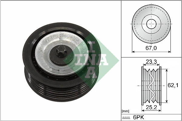 Deflection/Guide Pulley, V-ribbed belt